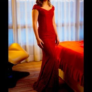 Party red dress/ tea ceremony/ dinner / wedding